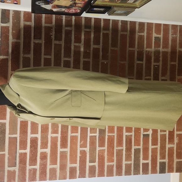 Vintage Kasper Olive Green Skirt Suit Set, Size 6 - Picture 2 of 12